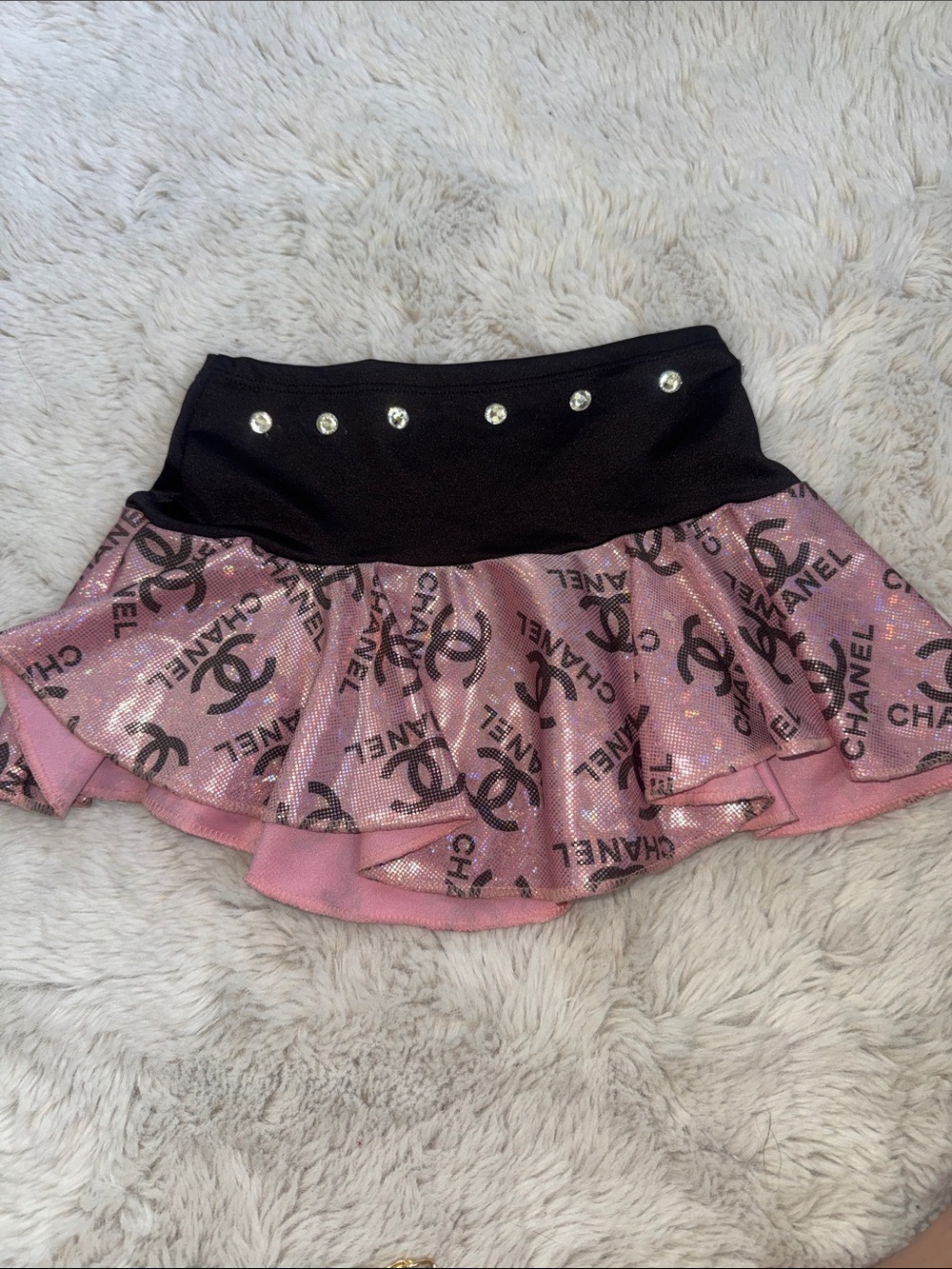 Pink Ruffle Mini Skirt Exotic Dancewear